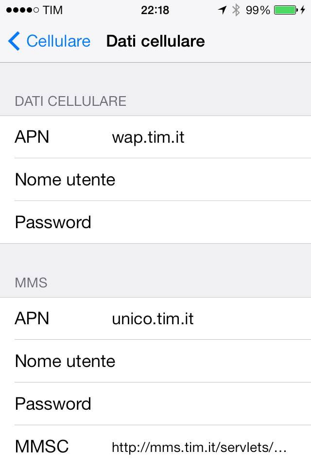 Come configurare Internet TIM su iPhone
